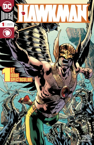 Read collections Hawkman (2018) comic books online in PDF for free by Jeff Lemire, illustrated by Bryan Hitch. Enjoy best free stories now.