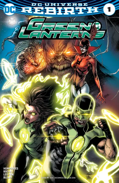 Read collections Green Lanterns (2016) comic books online in PDF for free by Sam Humphries, illustrated by Robson Rocha. Enjoy best free stories now.