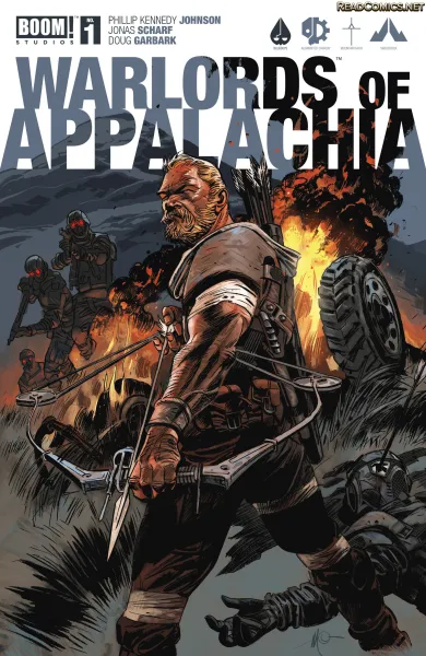 Read collections Warlords of Appalachia (2016) comic books online in PDF for free by Phillip Johnson, illustrated by Jonas Scharf. Enjoy best free stories now.