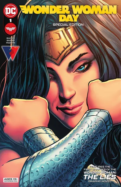 Read collections Wonder Woman Day (2021) comic books online in PDF for free by Greg Rucka, illustrated by Liam Sharp. Enjoy best free stories now.