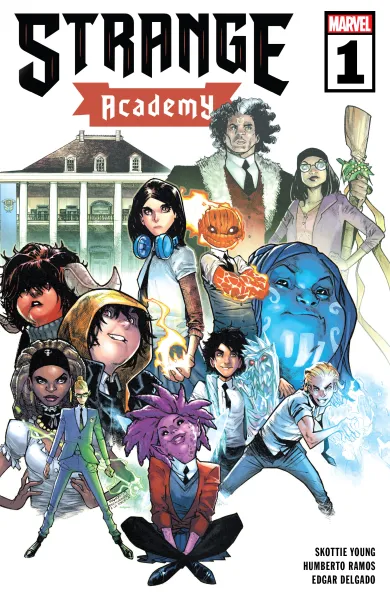 Read collections Strange Academy (2020) comic books online in PDF for free by Skottie Young, illustrated by Humberto Ramos. Enjoy best free stories now.