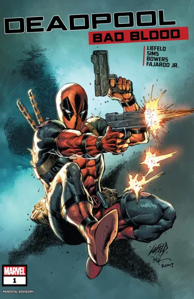 Read collections Deadpool: Bad Blood (2022) comic books online in PDF for free by Chris Sims, illustrated by Rob Liefeld. Enjoy best free stories now.