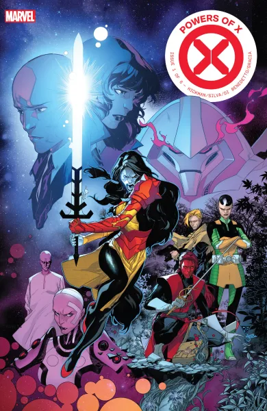 Read collections Powers Of X (2019) comic books online in PDF for free by Jonathan Hickman, illustrated by R. B. Silva. Enjoy best free stories now.