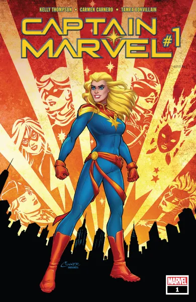 Read collections Captain Marvel (2019) comic books online in PDF for free by Kelly Thompson, illustrated by Carmen Carnero. Enjoy best free stories now.