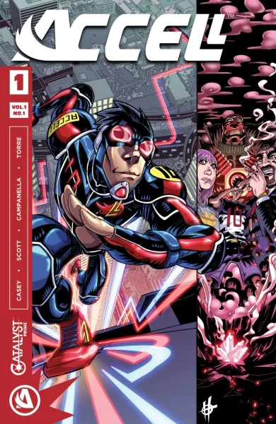 Read collections Accell (2017) comic books online in PDF for free by Joe Casey, illustrated by Damion Scott. Enjoy best free stories now.