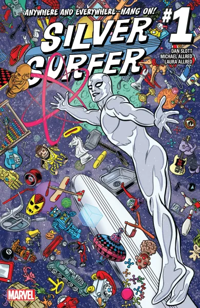 Read collections Silver Surfer (2016) comic books online in PDF for free by Dan Slott, illustrated by Mike Allred. Enjoy best free stories now.