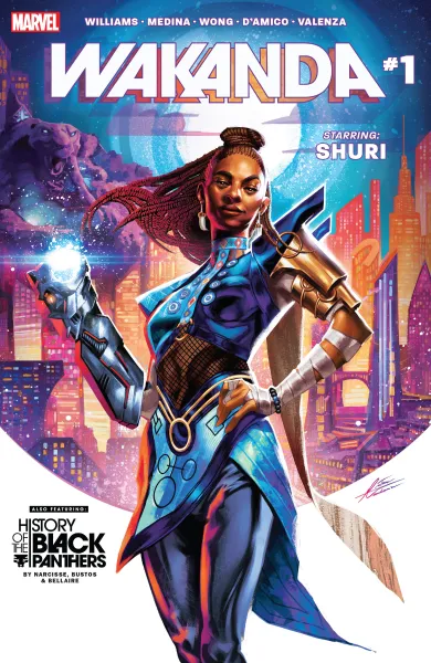 Read collections Wakanda (2022) comic books online in PDF for free by Stephanie Williams, illustrated by Paco Medina and Natacha Bustos. Enjoy best free stories now.