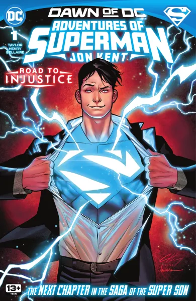 Read collections Adventures of Superman: Jon Kent (2023) comic books online in PDF for free by Tom Taylor, illustrated by Clayton Henry. Enjoy best free stories now.