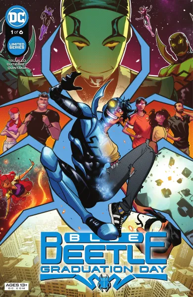 Read collections Blue Beetle: Graduation Day (2022) comic books online in PDF for free by Josh Trujillo, illustrated by Adrian Gutierrez. Enjoy best free stories now.