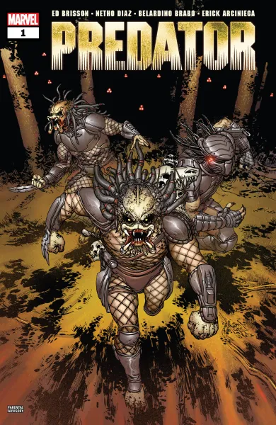 Read collections Predator (2023) comic books online in PDF for free by Ed Brisson, illustrated by Netho Diaz. Enjoy best free stories now.