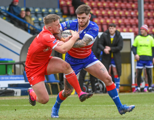 Picture by Olly Hassell/SWpix.com - 05/03/2023 - Rugby League - Betfred League 1 - Rochdale Hornets v Doncaster RLFC - the Crown Oil Arena, Rochdale, England - Ben O'Keefe of Rochdale Hornets