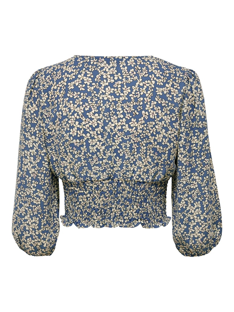 FUCHSIA LIFE  3/4 CROP SMOCK TOP