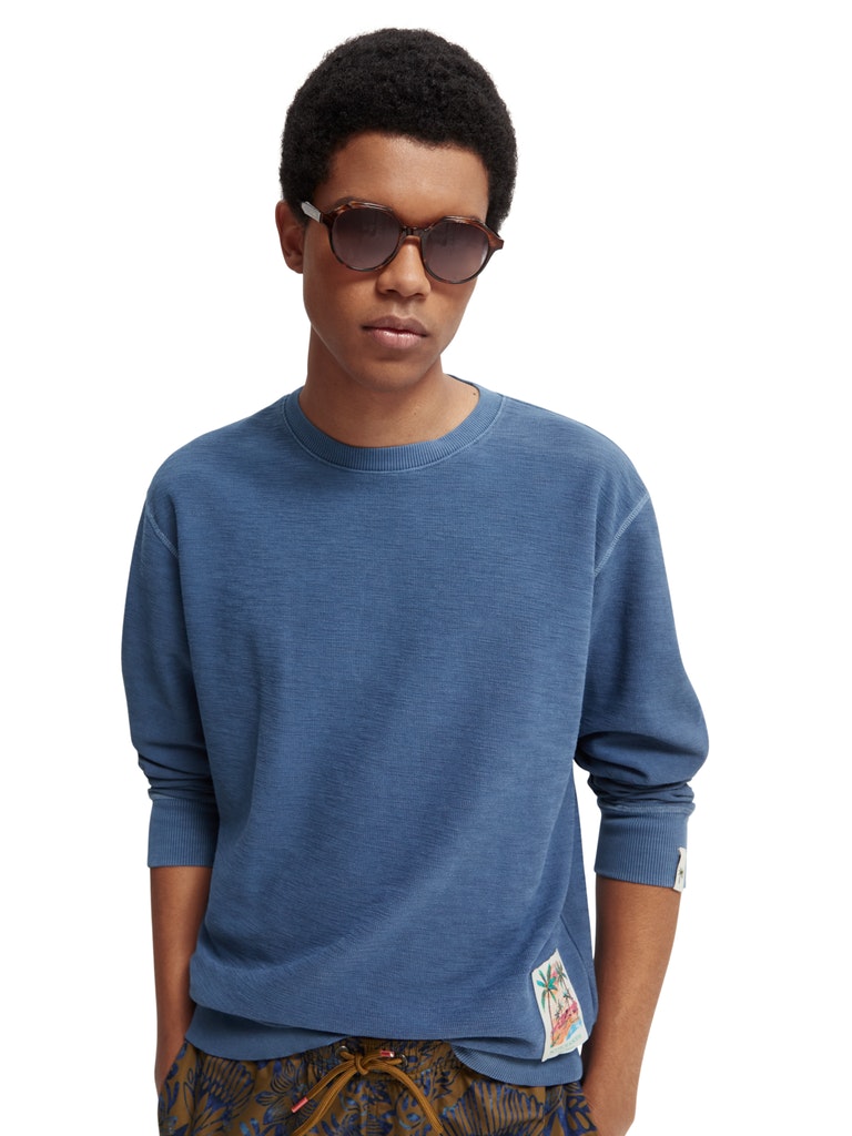 Felpa-Sweatshirt aus Interlockgewebe mit „Garment-Dye“-Effekt