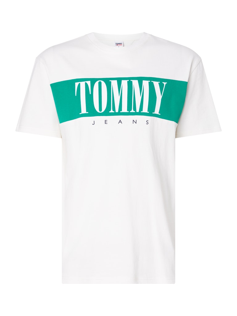 T-Shirt mit Color Block-Design und Logo