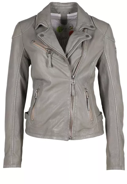 Bikerjacke mit asymmetrischem Reißverschluss