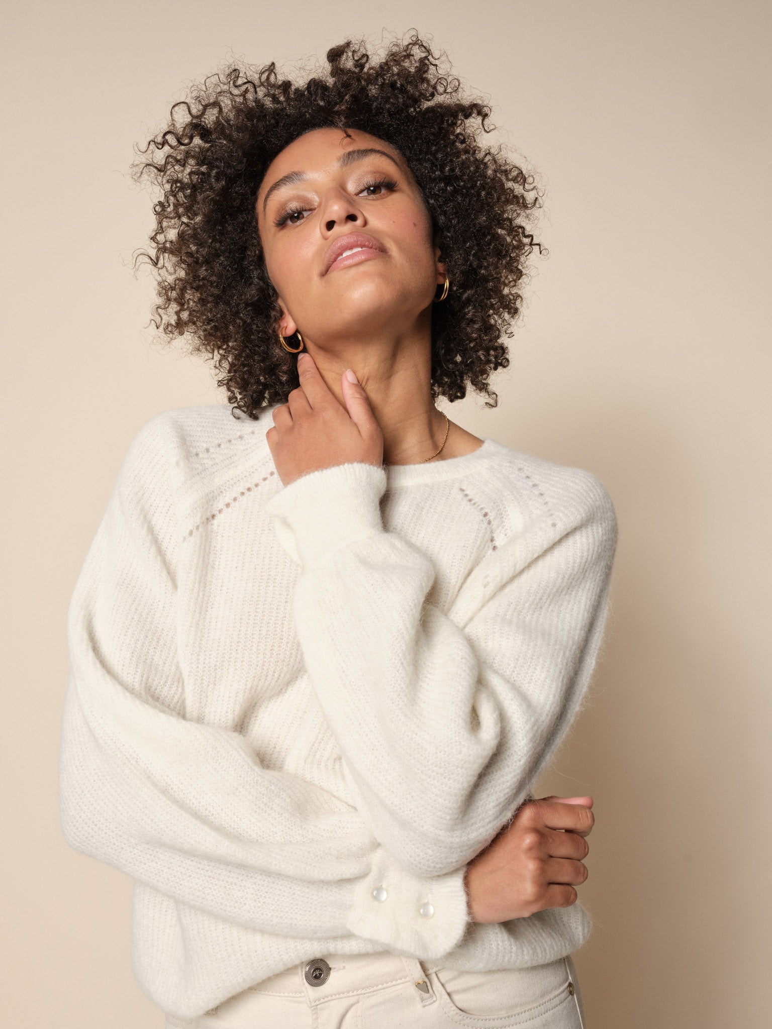 Talli Langarm-Strickpullover 