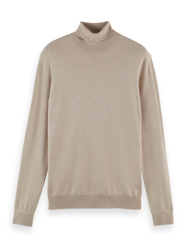 Melange Roll-Neck Pullover aus Viskose