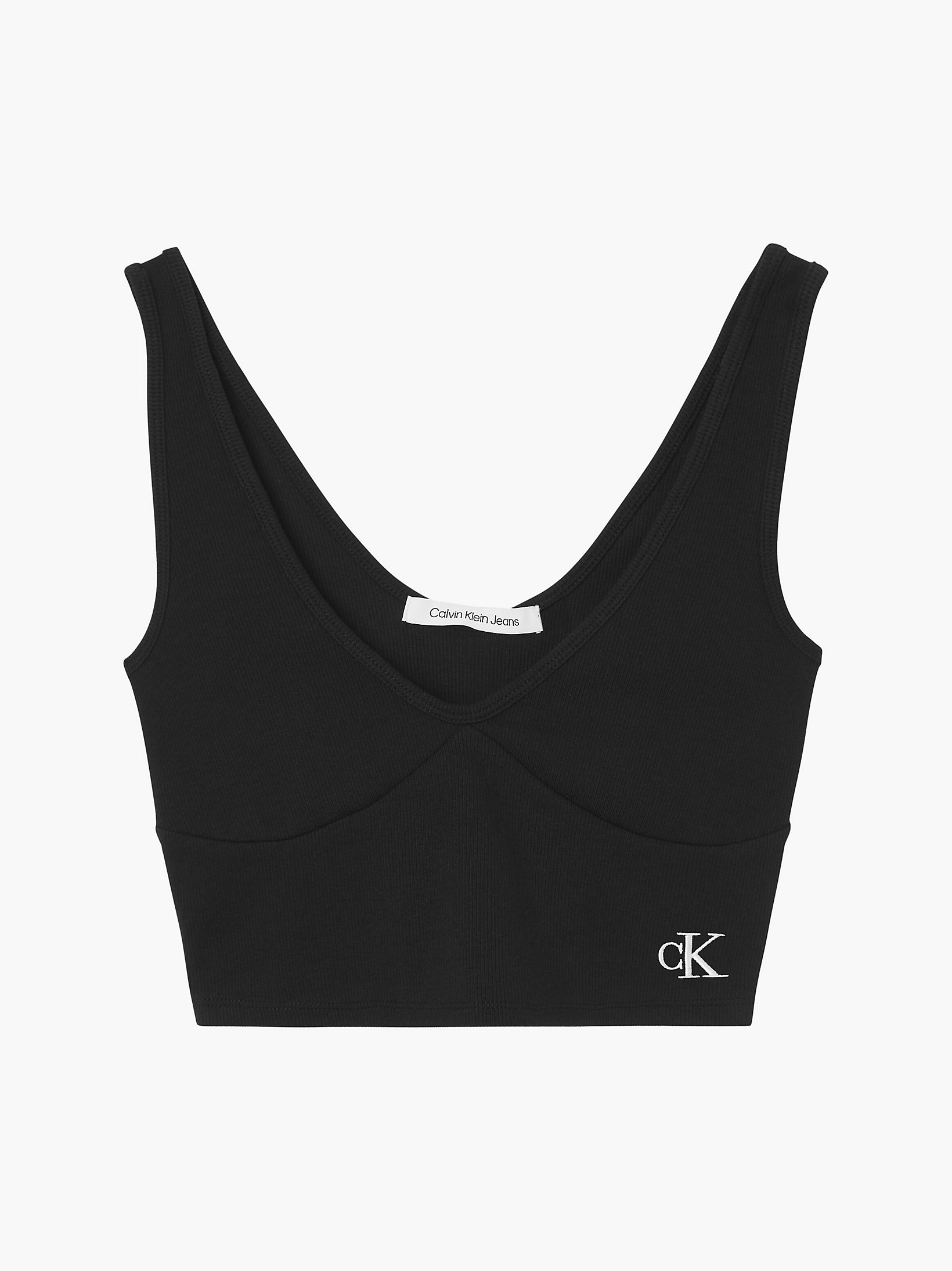 SCHMALES CROPPED RIPPSTRICK-TANKTOP