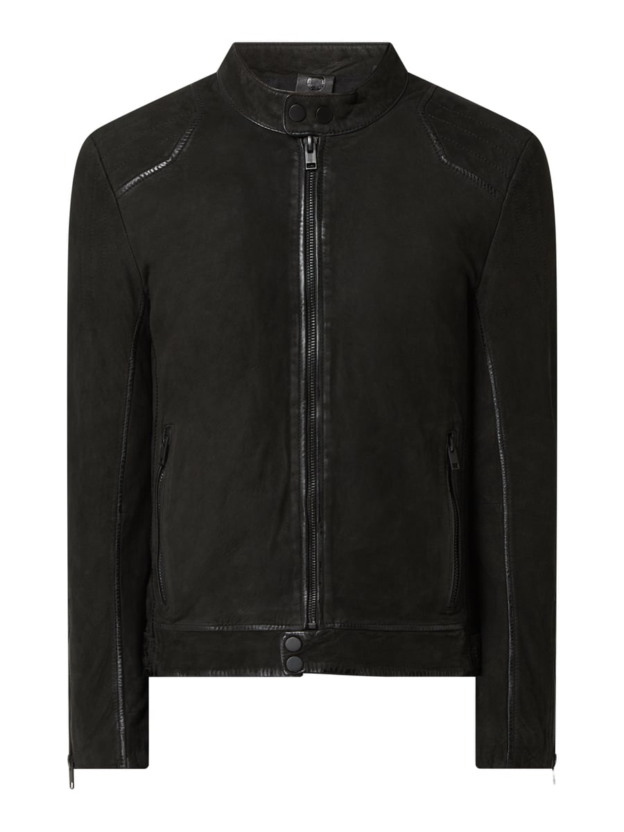 Gipsy Slim Fit Lederjacke aus Veloursleder "Shion"