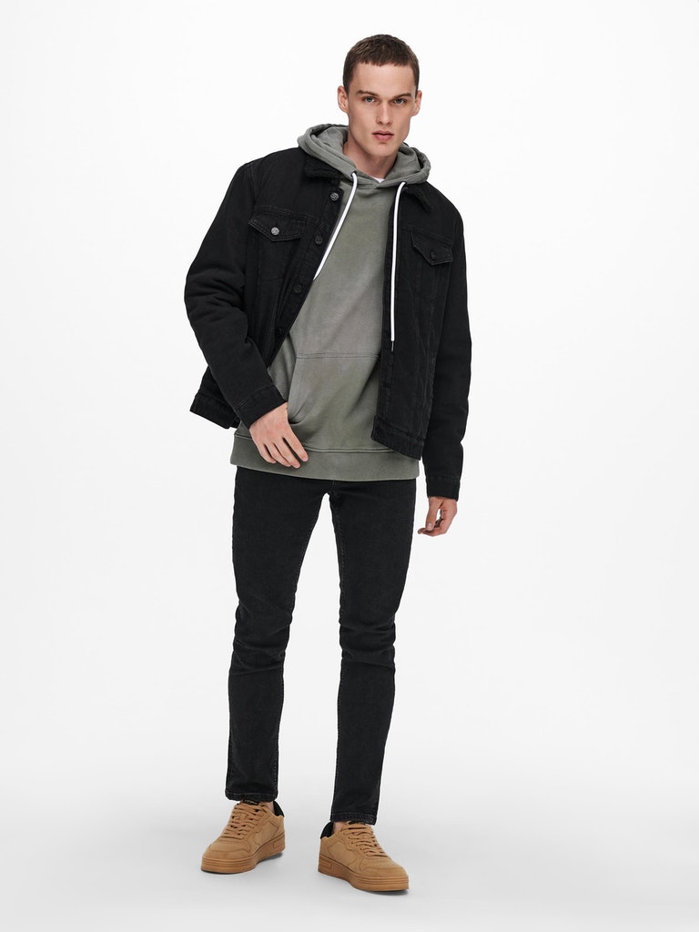Jeansjacke mit Teddykragen Jeansjacke mit Teddykragen