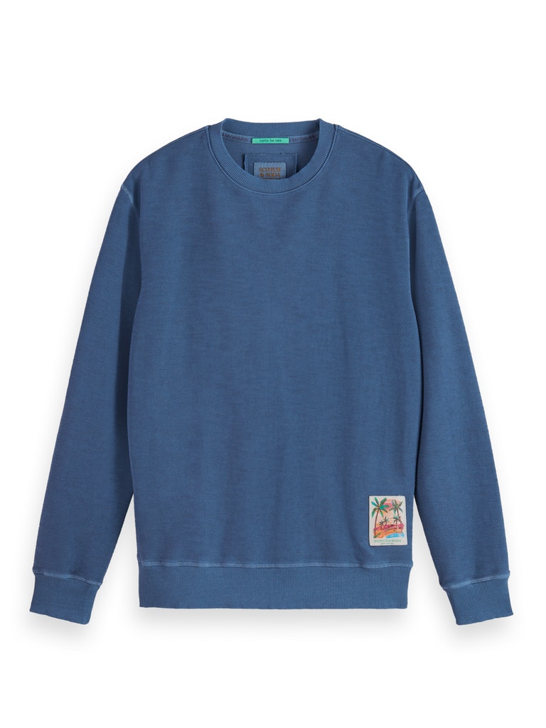 Felpa-Sweatshirt aus Interlockgewebe mit „Garment-Dye“-Effekt