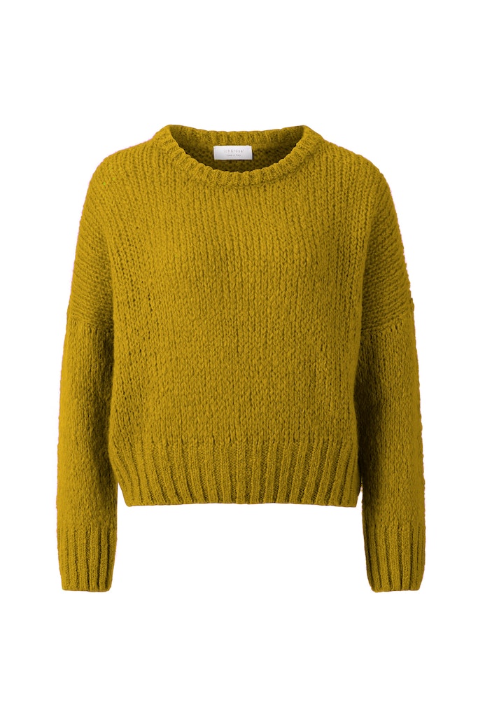Grobstrickpulli mit Rundhalsausschnitt