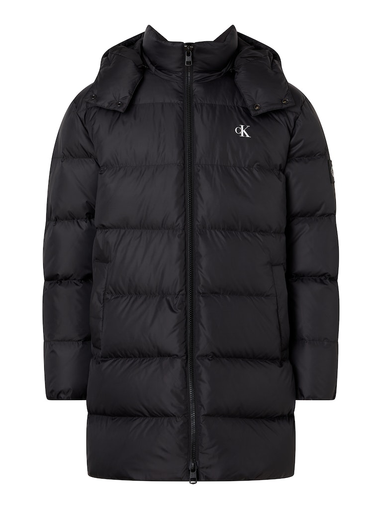 LONG HOODED DOWN JACKET