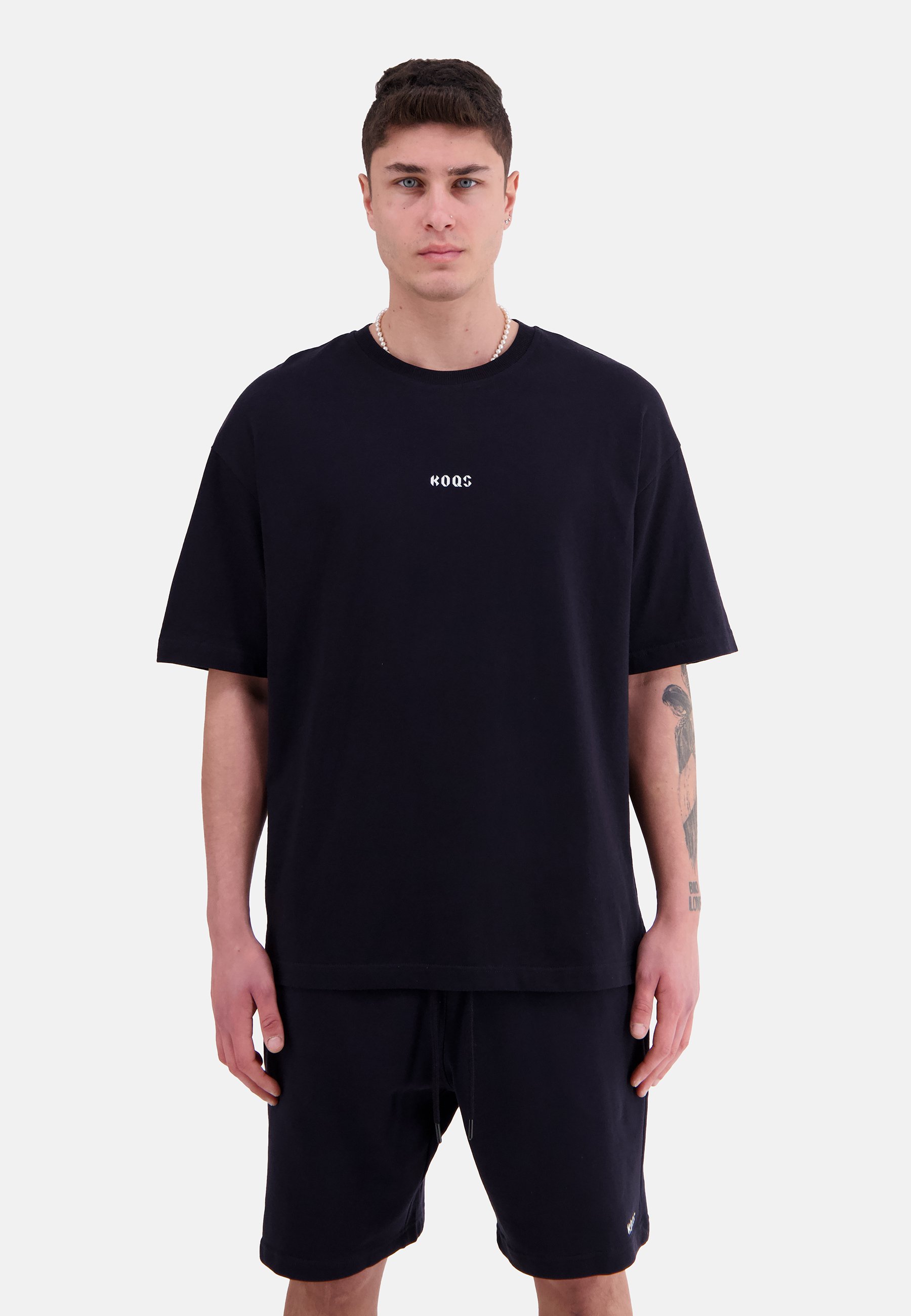 Unisex Oversized Tee Logo White / Blue