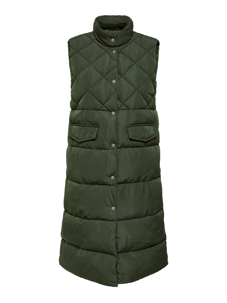 STACY QUILTED LONG WAISTCOAT