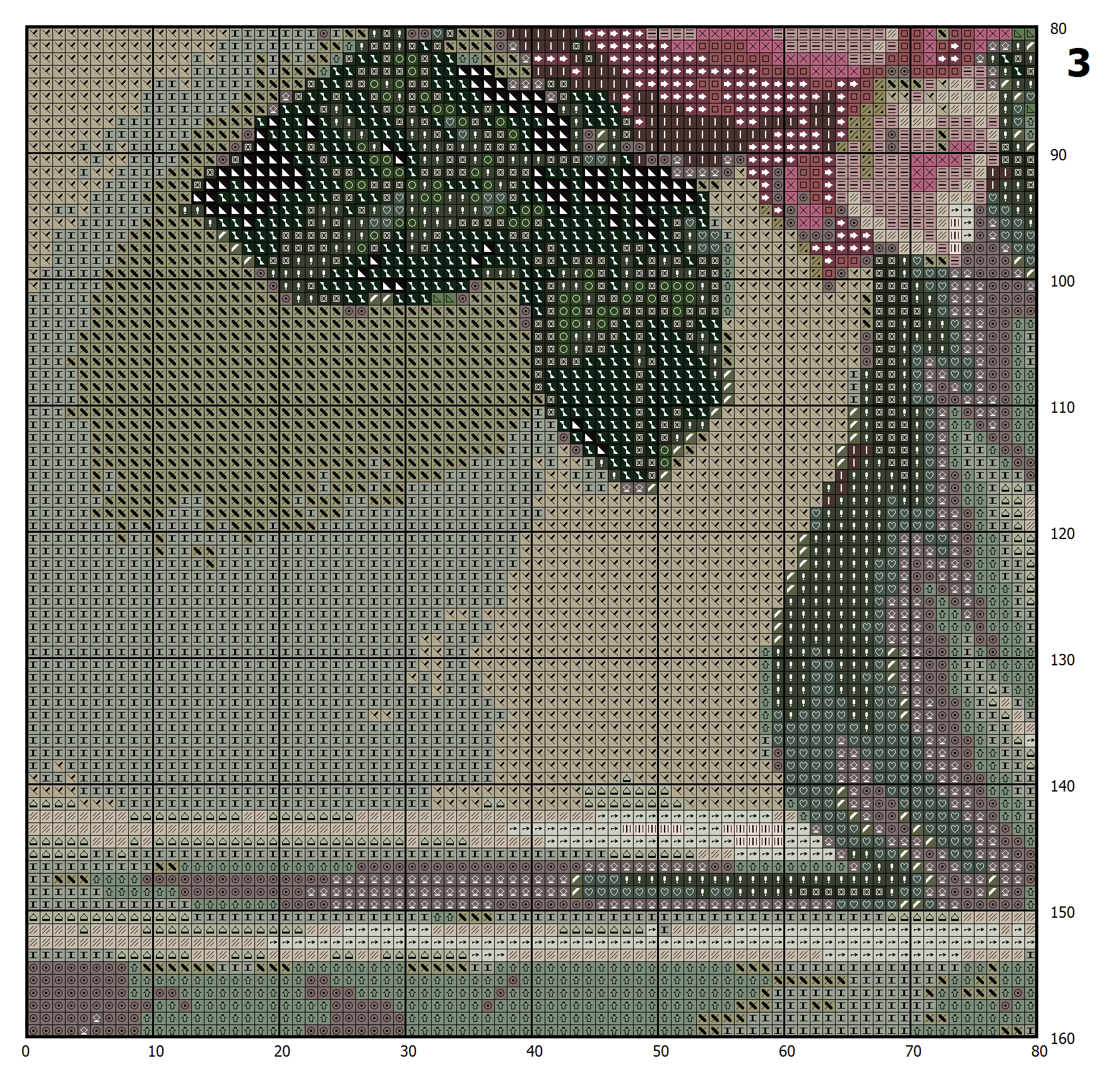 Bouquet of peonies cross stitch pattern 2 Bouquet of peonies cross stitch pattern - Image 2
