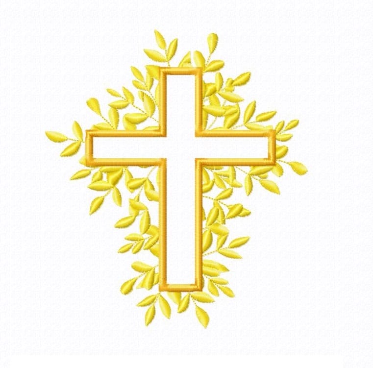 Machine embroidery design cross Easter applique 1 Machine embroidery design pes jef dst