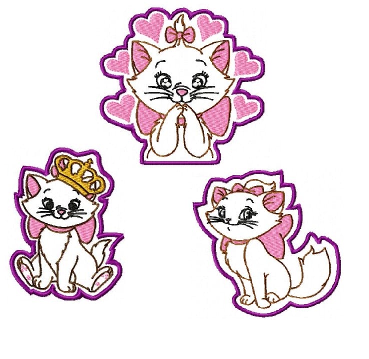 Machine embroidery design Mari, Aristocats 1 machine embroidery design