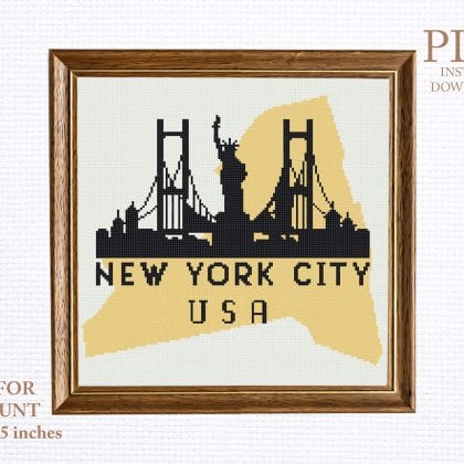 NEW YORK CITY cross stitch pattern