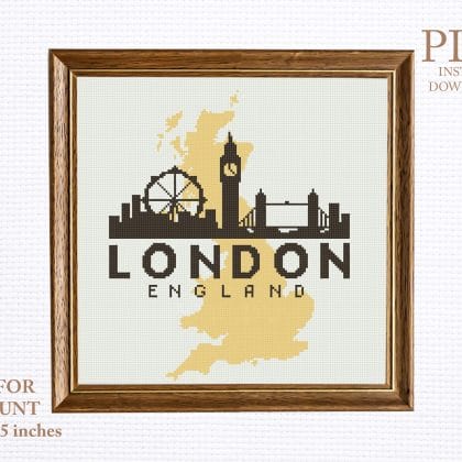 LONDON cross stitch pattern
