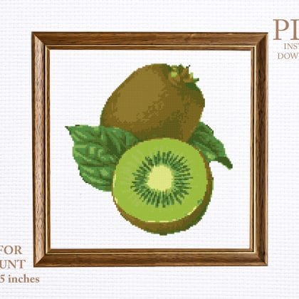 Kiwi cross stitch pattern