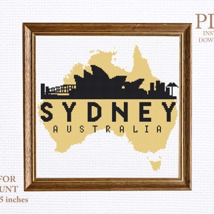SYDNEY cross stitch pattern