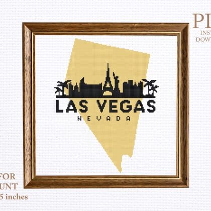 LAS VEGAS cross stitch pattern
