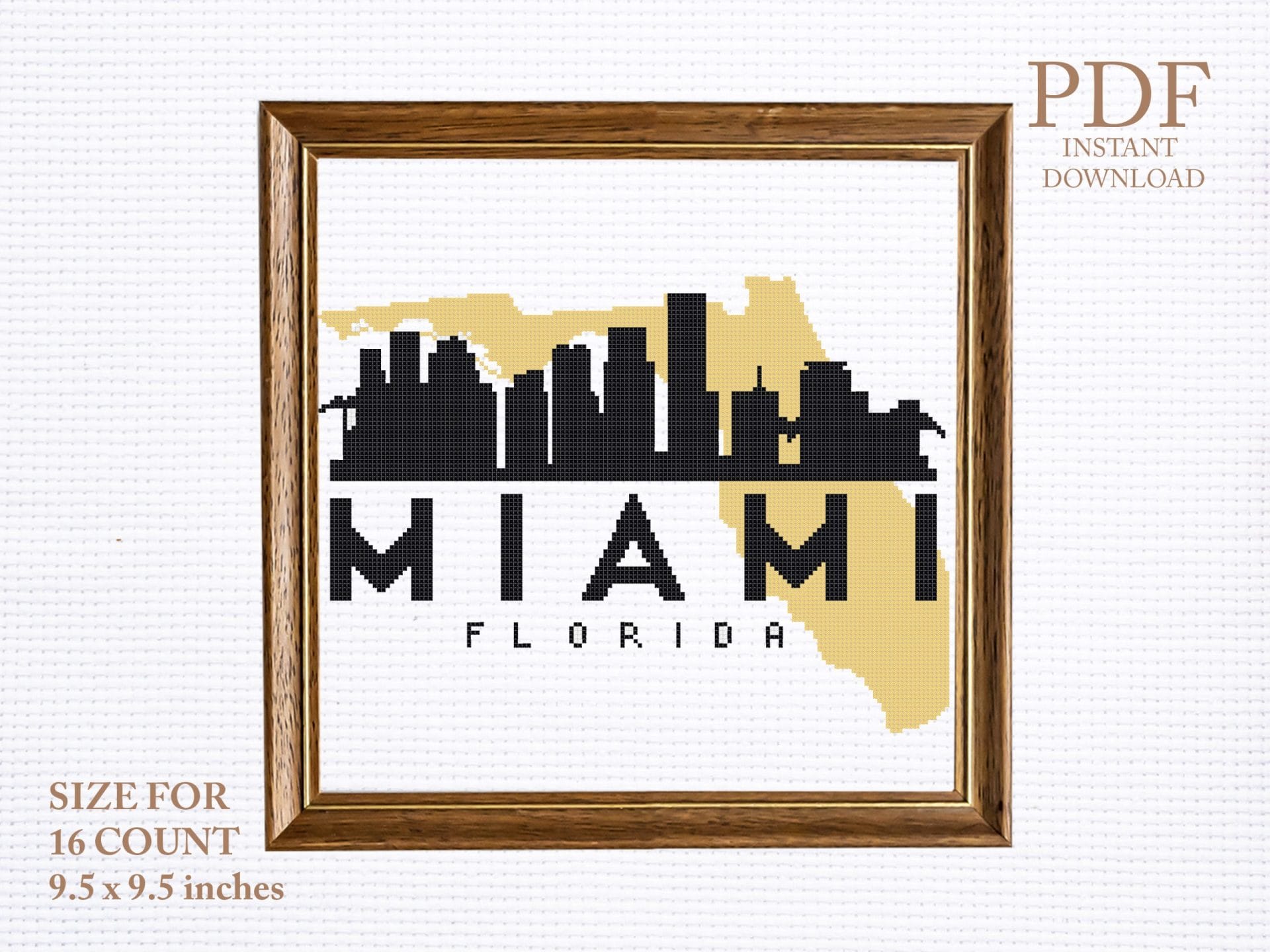 MIAMI cross stitch pattern 1 MIAMI cross stitch pattern