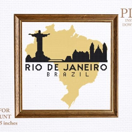 RIO DE JANEIRO cross stitch pattern