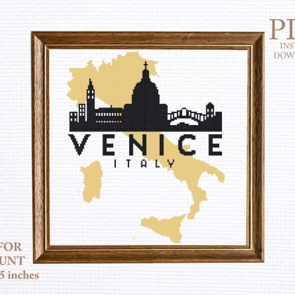 VENICE cross stitch pattern