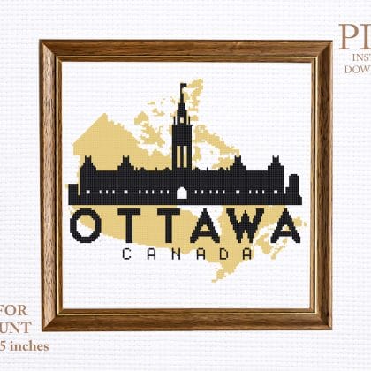 OTTAWA cross stitch pattern