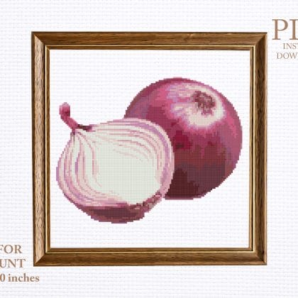 Onion cross stitch pattern
