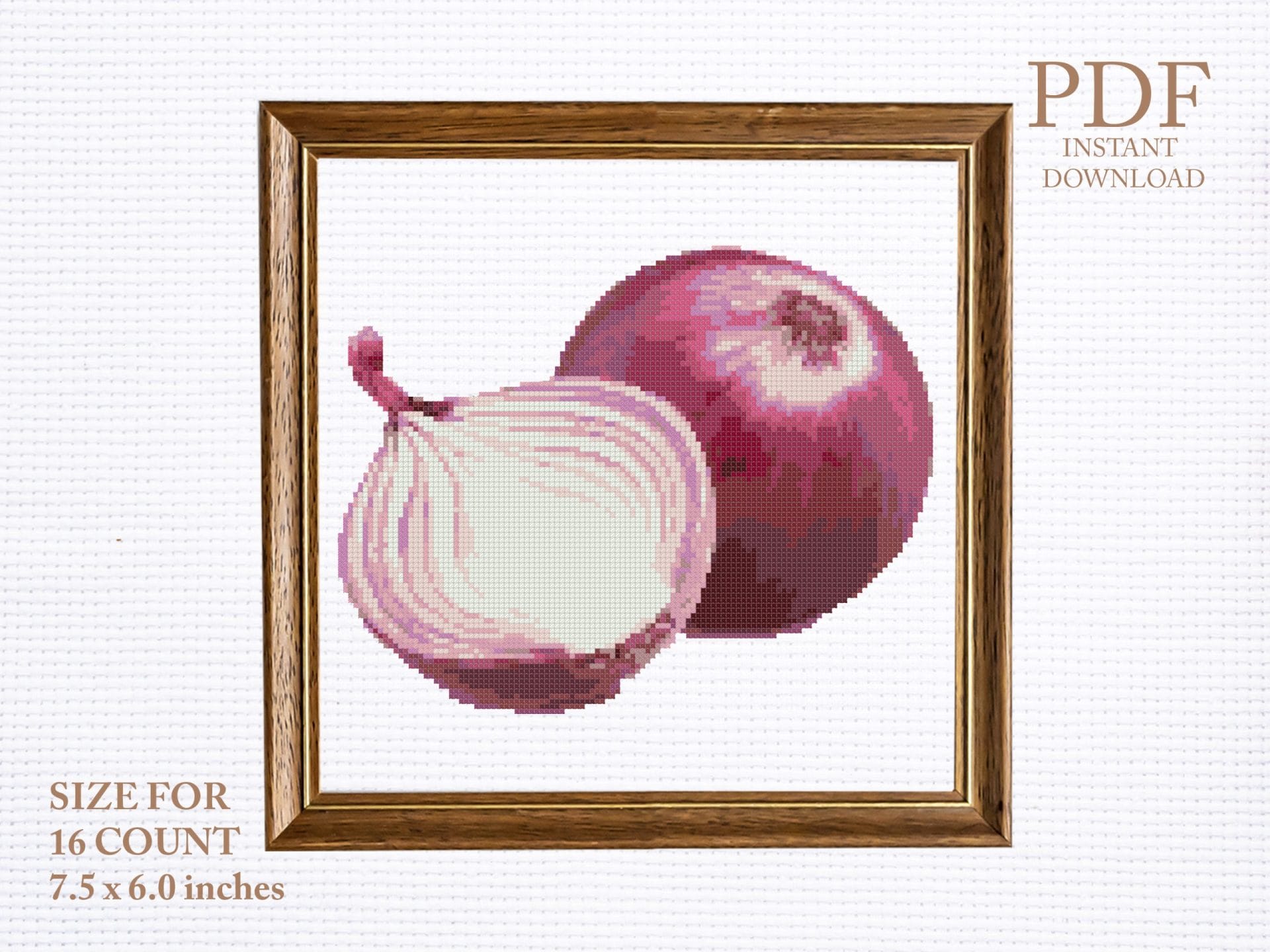 Onion cross stitch pattern 1 Onion cross stitch pattern