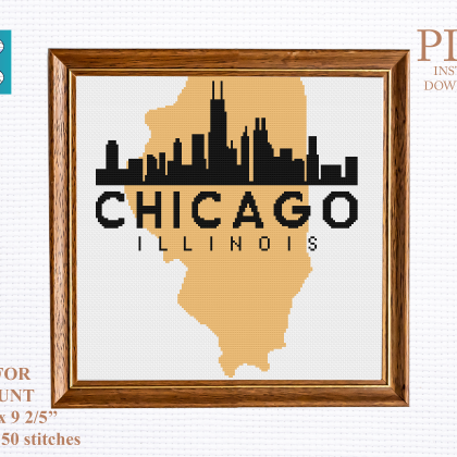 CHICAGO cross stitch pattern