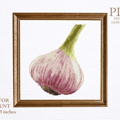 garlic cross stitch pattern