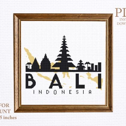 BALI cross stitch pattern