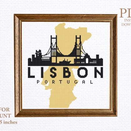 LISBON cross stitch pattern