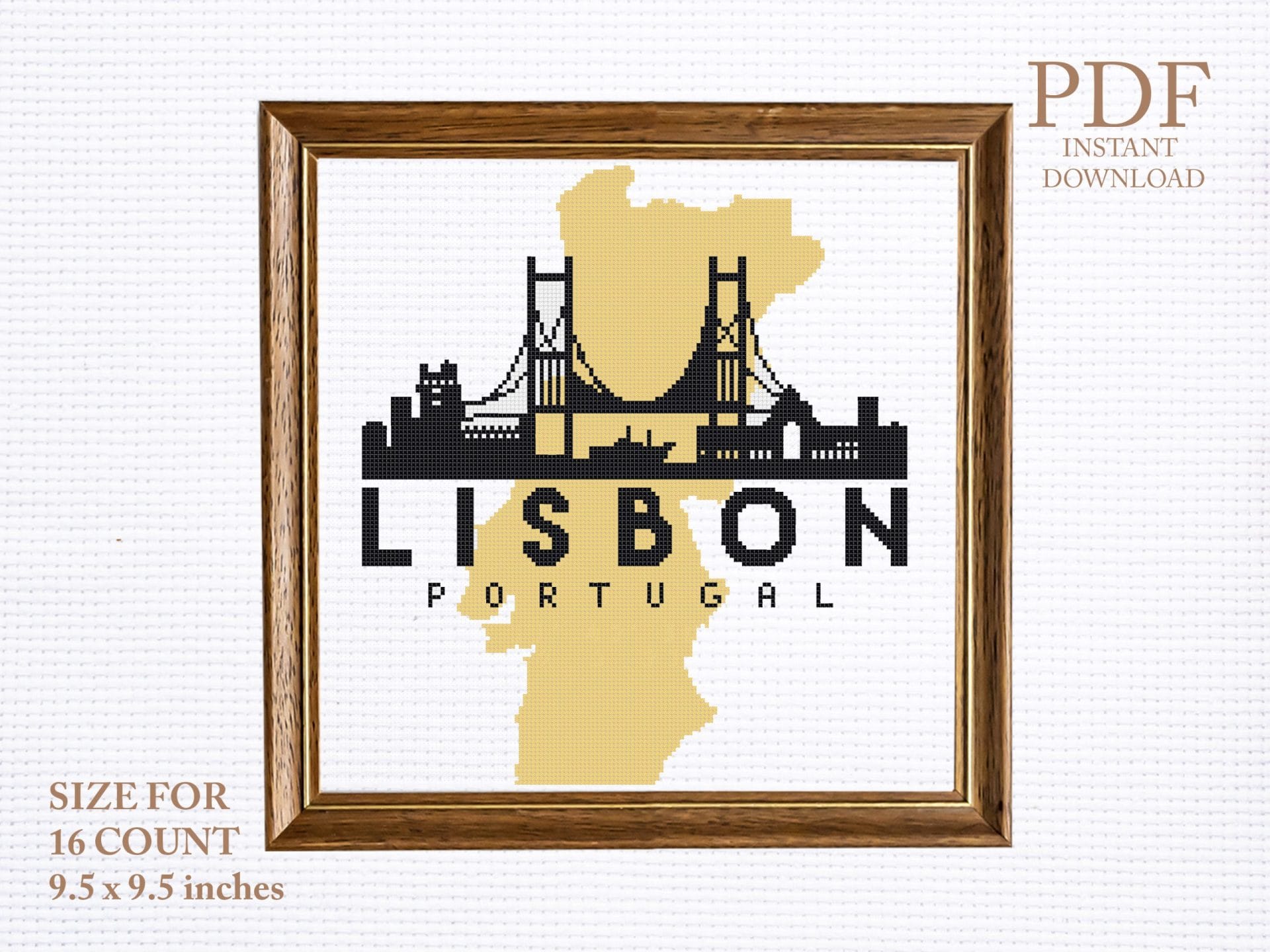 LISBON cross stitch pattern 1 LISBON cross stitch pattern