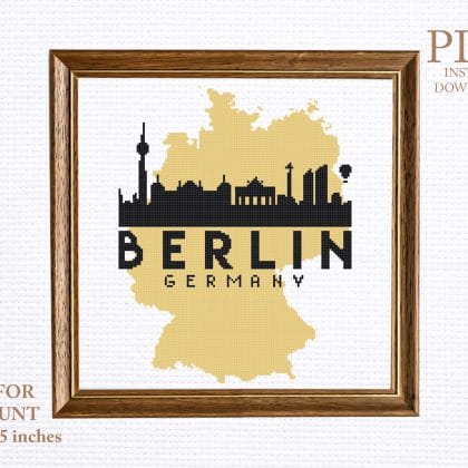 BERLIN cross stitch pattern