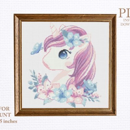 Unicorn cross stitch pattern